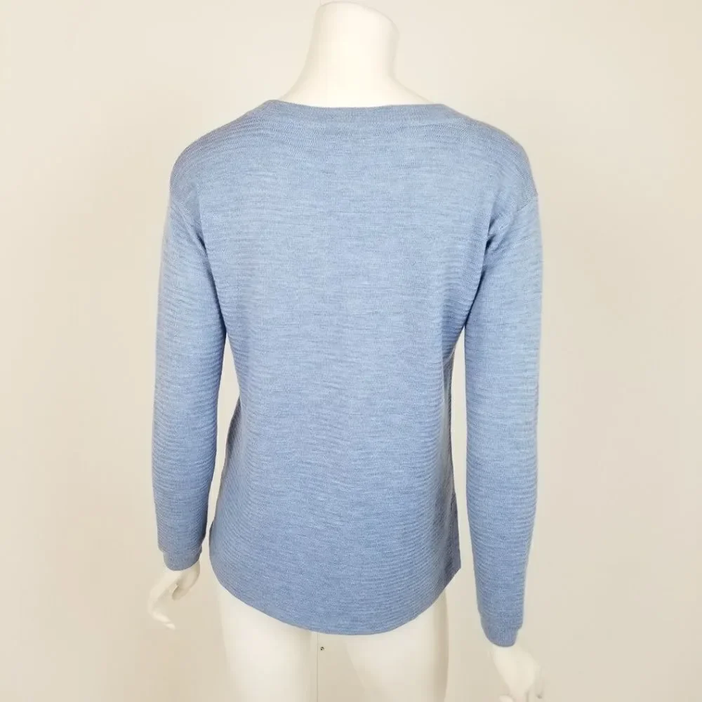J. Crew Blue Merino Wool Swing Pullover Sweater